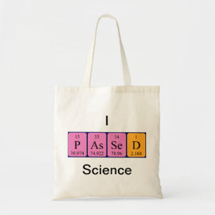 Tela Bolso de la tabla periódica de la ciencia pasada