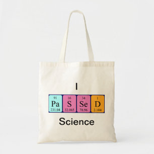 Tela Bolso de la tabla periódica de la ciencia pasada