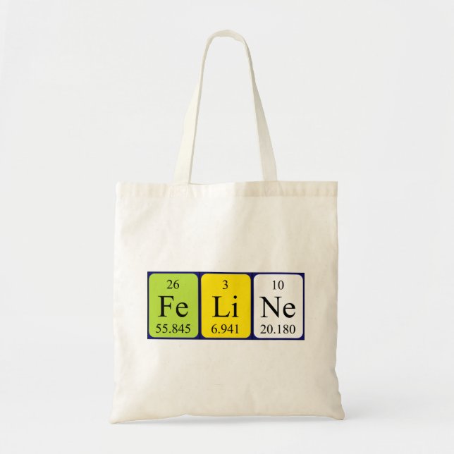 Tela Bolso de la tabla periódica de línea (Frente)