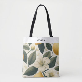 Tela bolso de limones vintage personalizado