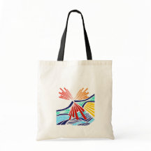 Bolso de lona de arte abstracto colorido moderno