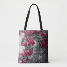 Bolso de lona de bayas de Pyracantha