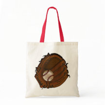 Bolso de lona de béisbol y guante vintage