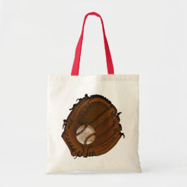 Tela Bolso de lona de béisbol y guante vintage