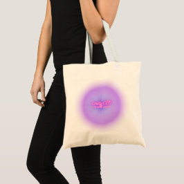 Tela Bolso de lona estética Lady CEO Purple Aura Glow
