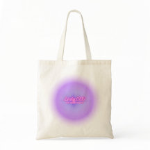 Bolso de lona estética Lady CEO Purple Aura Glow