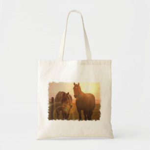 Tela Bolso de los caballos de la puesta del sol pequeñ