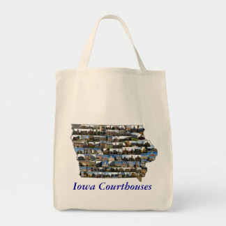 Tela Bolso de los tribunales de Iowa (texto azul)