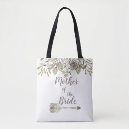 Tela Bolso de madre de la novia de acuarela botánica