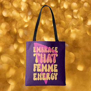 Tela Bolso de mano "Abraza esa energía femme"