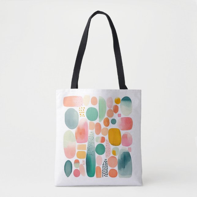 Tela Bolso de mano abstracto boho (Anverso)
