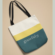 Bolso de mano agradecido | Diseño de rayas de vera