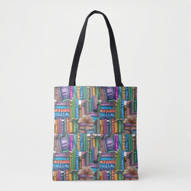 Tela Bolso De Mano Amar Leer Libros (Anverso)