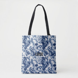 Tela Bolso de mano azul en espiral personalizado