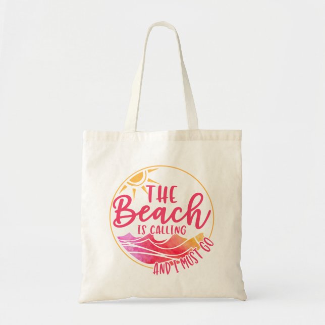 Tela Bolso de mano Beach Ocean Love (Frente)