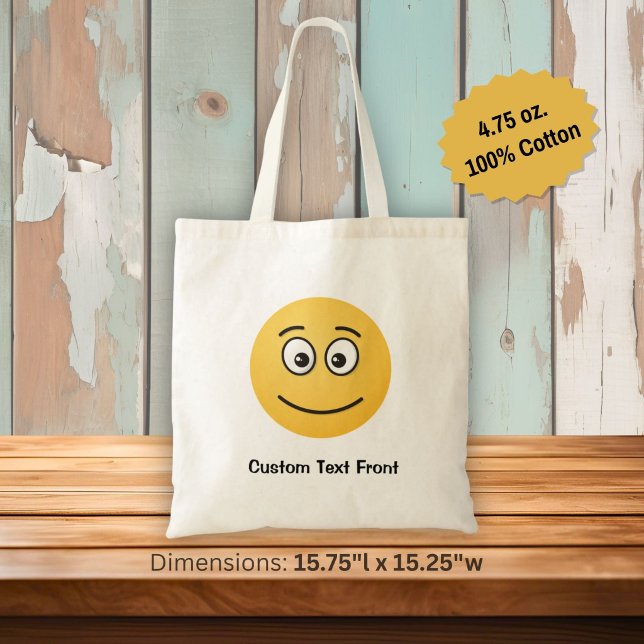 Tela Bolso de mano Cara Sonriente con Ojos Abiertos (Subido por el creador)
