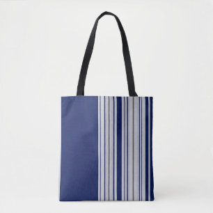 Tela Bolso de mano Chic azul y blanco con acentos negro