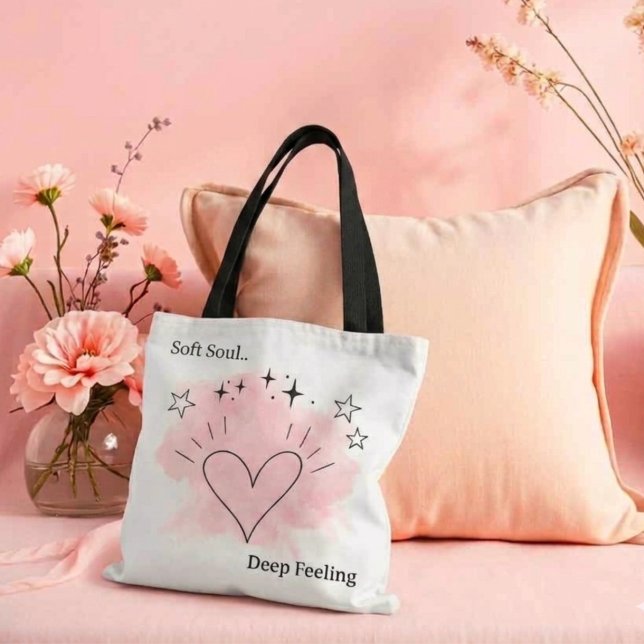 Tela Bolso de mano con arte de línea personalizado esté (Subido por el creador)
