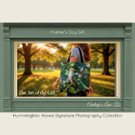 Tela Bolso de mano con arte vintage de colibrí Regalo d