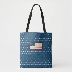 Tela Bolso de mano con bandera americana patriótica reg
