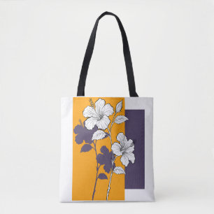Tela Bolso de mano con contraste de jardín ámbar