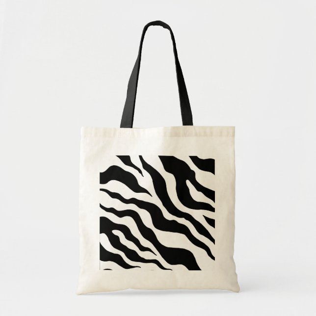 Tela Bolso de mano con estampado de cebra (Frente)