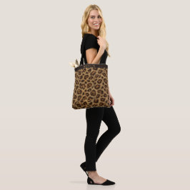 Tela Bolso de mano con estampado de leopardo y nombre p