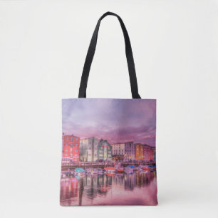 Tela Bolso de mano con estampado de luces del puerto