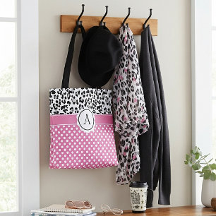Tela Bolso de mano con estampado de lunares femeninos y