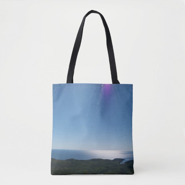 Tela Bolso de mano con estampado total de Cadillac Moun (Anverso)