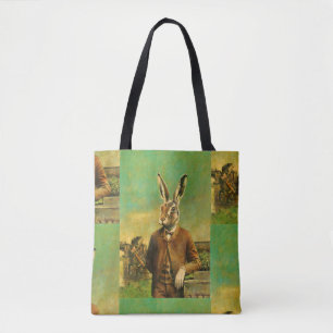 Tela Bolso de mano con estampado total de liebre victor