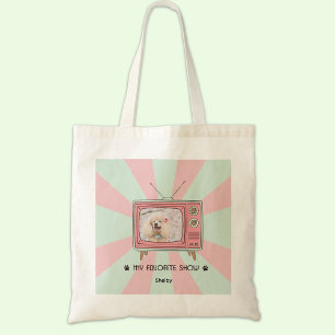 Tela Bolso de mano con foto y nombre personalizados de