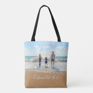 Tela Bolso de mano con fotos y texto personalizados