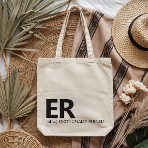 Tela Bolso de mano con guión moderno ER Regalo de gradu