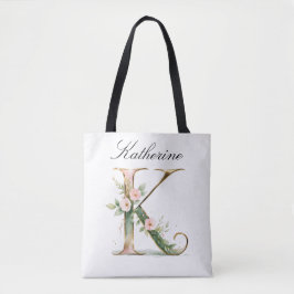 Tela Bolso de mano con impresión floral dorada personal