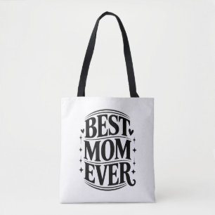Tela Bolso de mano con letra elegante "Best Mom Ever"