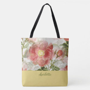 Tela Bolso de mano con monograma floral caprichoso