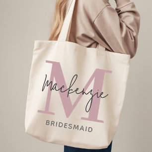 Tela Bolso de mano con monograma personalizado regalo e