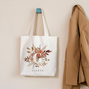 Tela Bolso de mano con monograma terroso para fiesta de