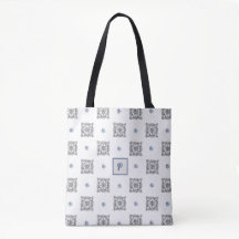 Bolso de mano con monograma y garabato dibujado a 