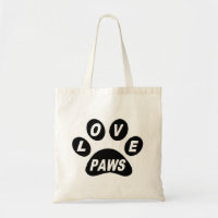 Bolso de mano con patas de amor en patas negras