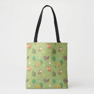 Tela Bolso de mano con patrón adorable de animales del