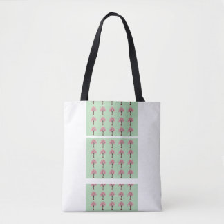 Tela Bolso de mano con patrón de árboles rosados