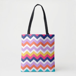 Tela Bolso de mano con patrón de Chevron colorido