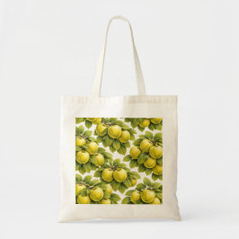 Tela Bolso de mano con patrón de manzana dorada