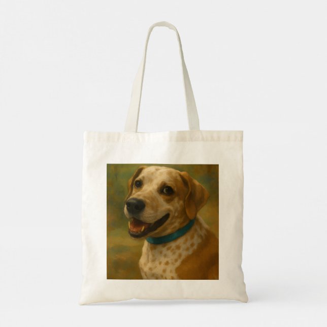 Tela Bolso de mano con retrato de perro  (Reverso)