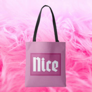 Tela Bolso de mano con tipografía de caja rosa bonita