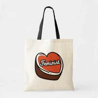 Tela Bolso de mano Corazones de Caramelo Feminista