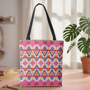 Tela Bolso de mano de arte popular bohemio