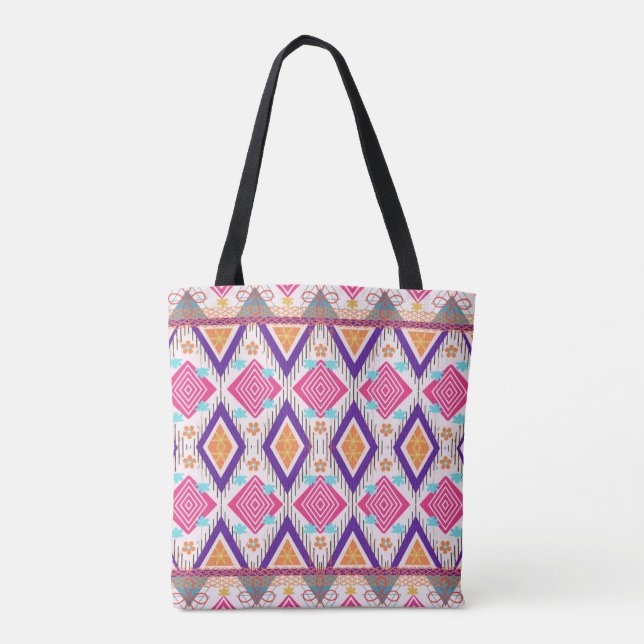 Tela Bolso de mano de arte popular boho (Reverso)
